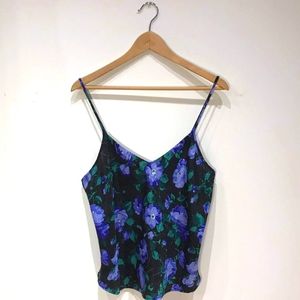 Flowered purple & turquoise camisole